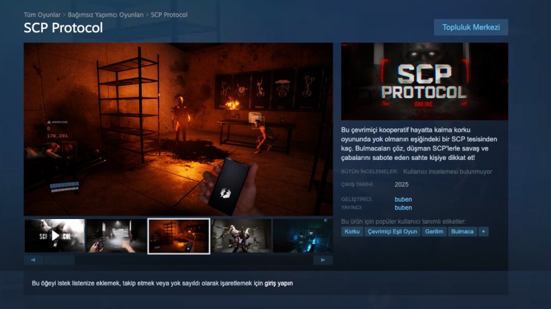Sadece Tek Bir Kişinin Geliştirdiği Türk Korku Oyunu: ESCAPE PROTOCOL 1 türk korku oyunu scp protocol steam