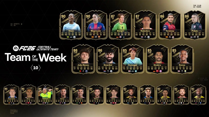 EA FC 26 TOTW 10 Açıklandı: Süper Lig’den İki Oyuncu Kadroda 1 ea fc 26 totw 10