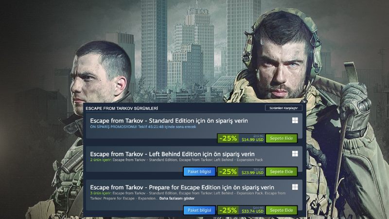 escape from tarkov steam fiyat