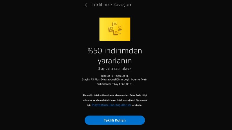 Sony, PS Plus Üyeliğini İptal Etmek İsteyenlere İndirim Sunuyor